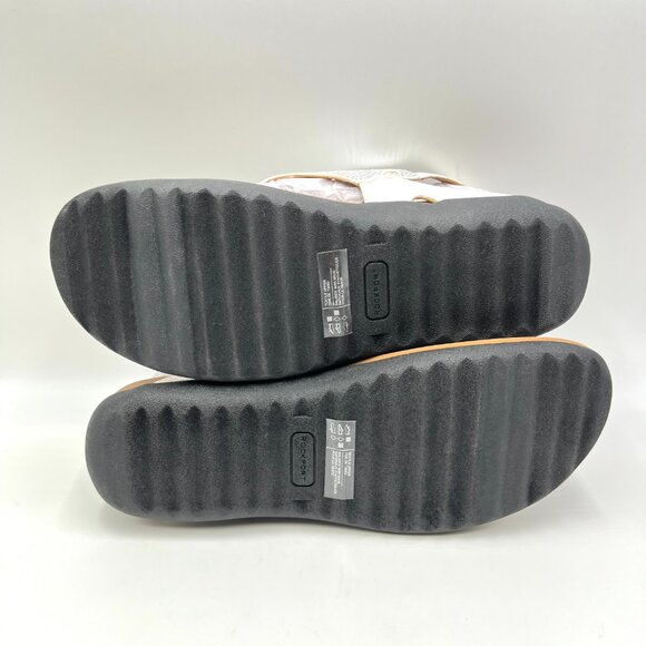 10W 10 WIDE WIDTH Rockport Ridge Sling White Jeweled Lasercut Sandals Shoes - Picture 9 of 13